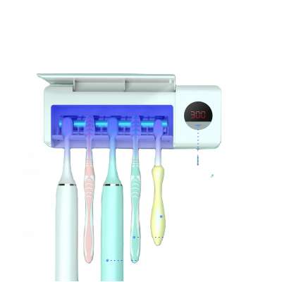 Dry brush Home bathroom accessories set Portable UV Light Sterilizer Disinfection toothbrush holder steriliser wall mount